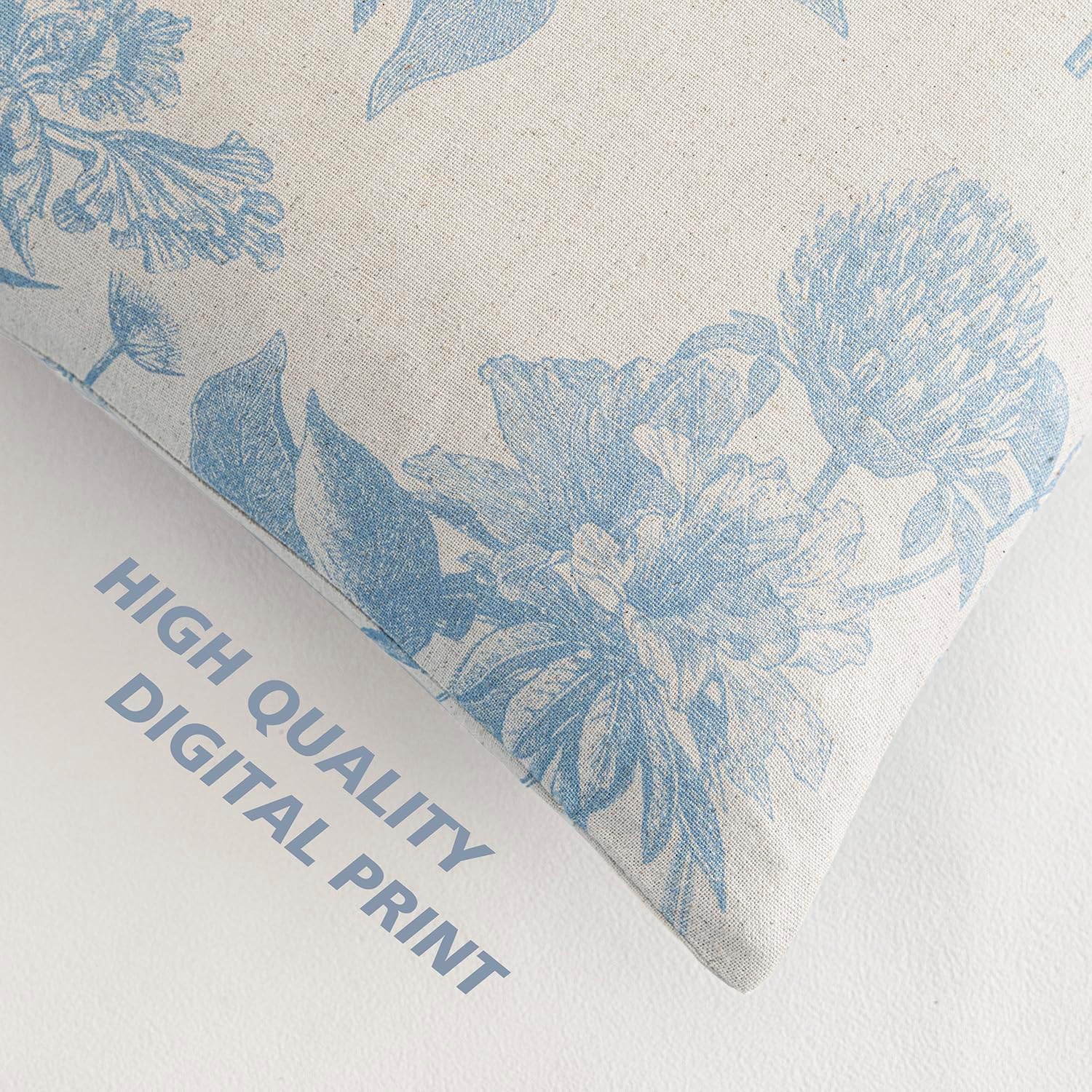 Foindtower Set of 2 Linen Floral Vintage Throw Pillow Covers Neutral Accent Decorative Cozy Cushion Covers Farmhouse Boho Home Decor for…