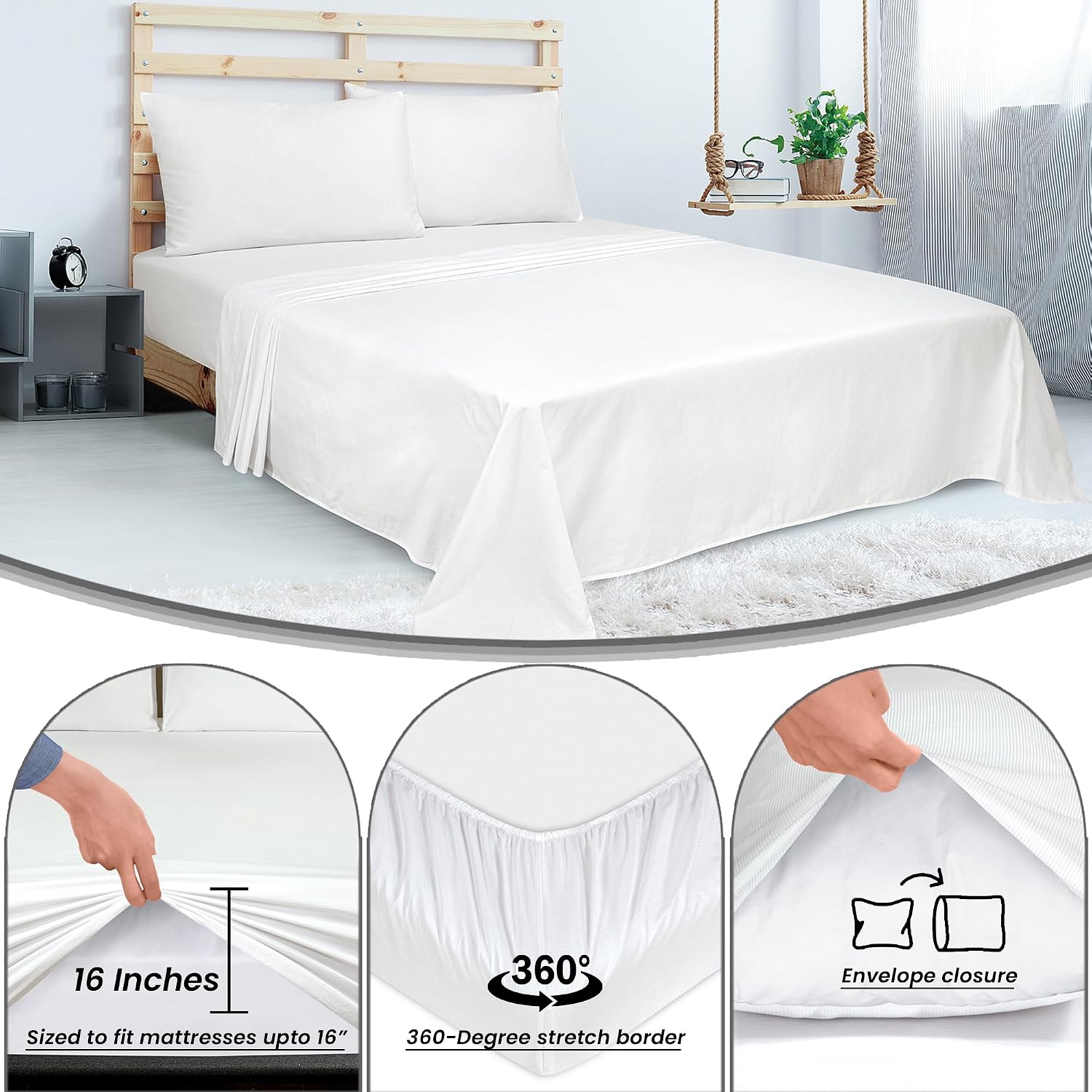 Royalelinens ROYALE LINENS 300 Thread Count 100% Long Staple Combed Cotton Striped Sheet Set - 3 Piece Twin Bed Sheets - 1 Fitted, 1 Flat &…