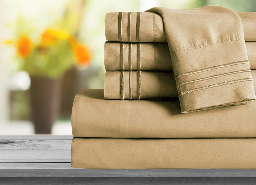 MocassiLuxuryBedding Mocassi Twin XL Sheet Set - Luxury Hotel 1800 Premier Bedding Sheets & Pillowcases - Ultra Soft Breathable & Cooling B…