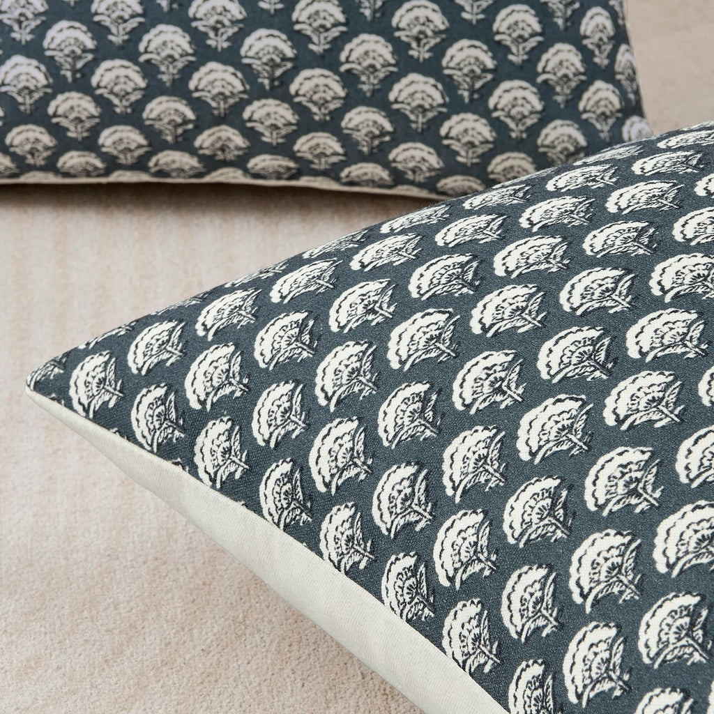 MIULEE Set of 2 Decorative Floral Pillow Covers Neutral Vintage Throw Pillows Block Print Boho Farmhouse Cushion Covers for Modern Spring…