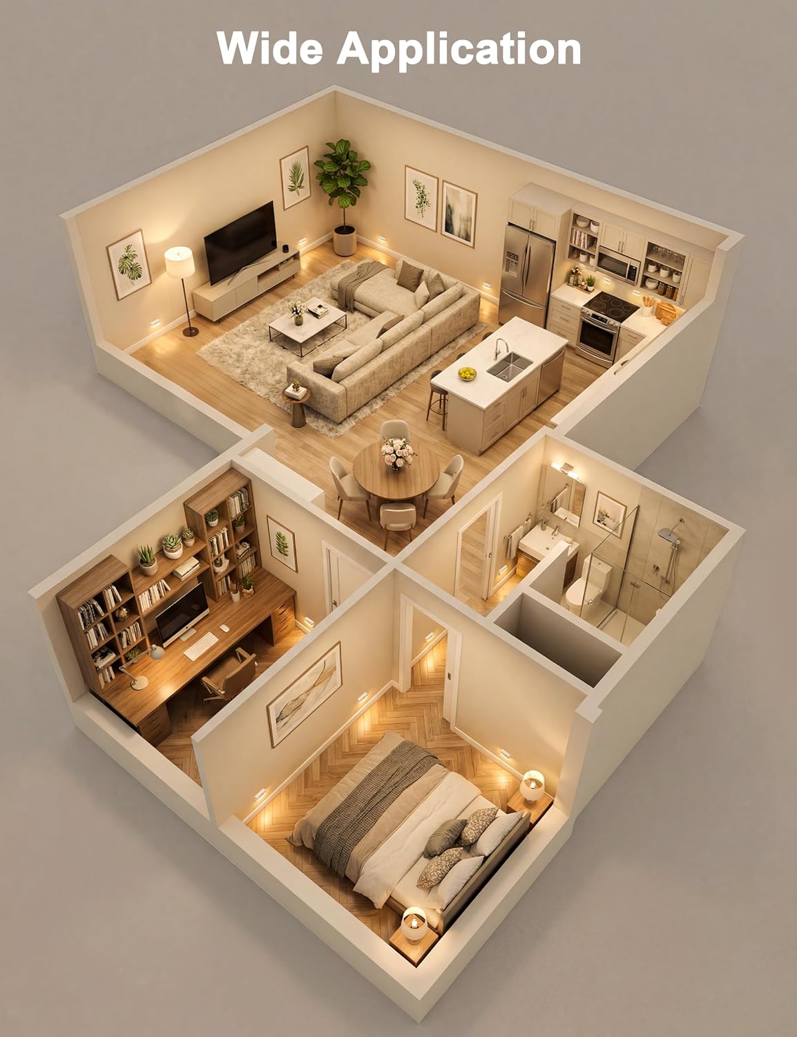NIORSUN Motion Sensor Stair Lights Indoor, 6 Pack Rechargeable Wireless Step Lights with 3 Color Temperatures, 1200mAh Battery, Magnetic…