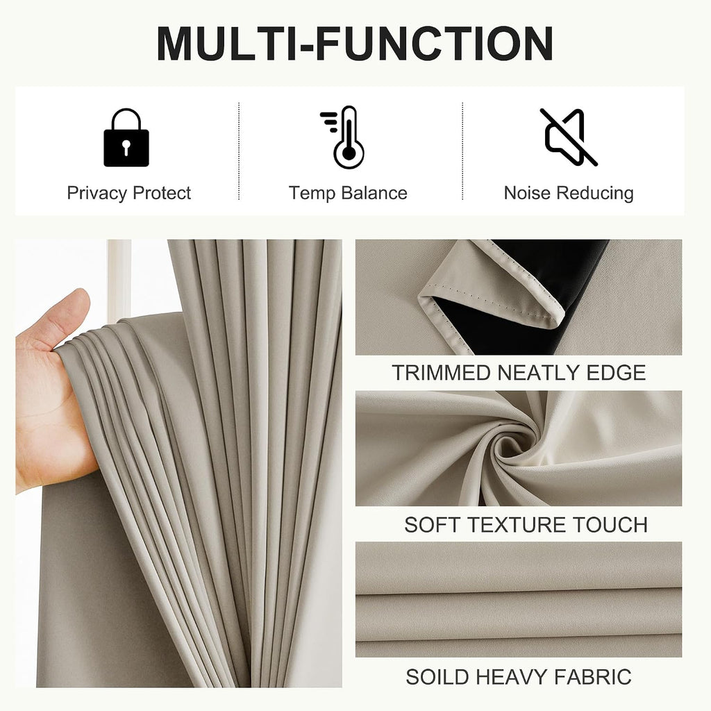 NICETOWN Blackout Curtains for Bedroom, Grommet Privacy 100% Blackout 96 inches Length Thermal Insulated Curtains for Living Room, 2…