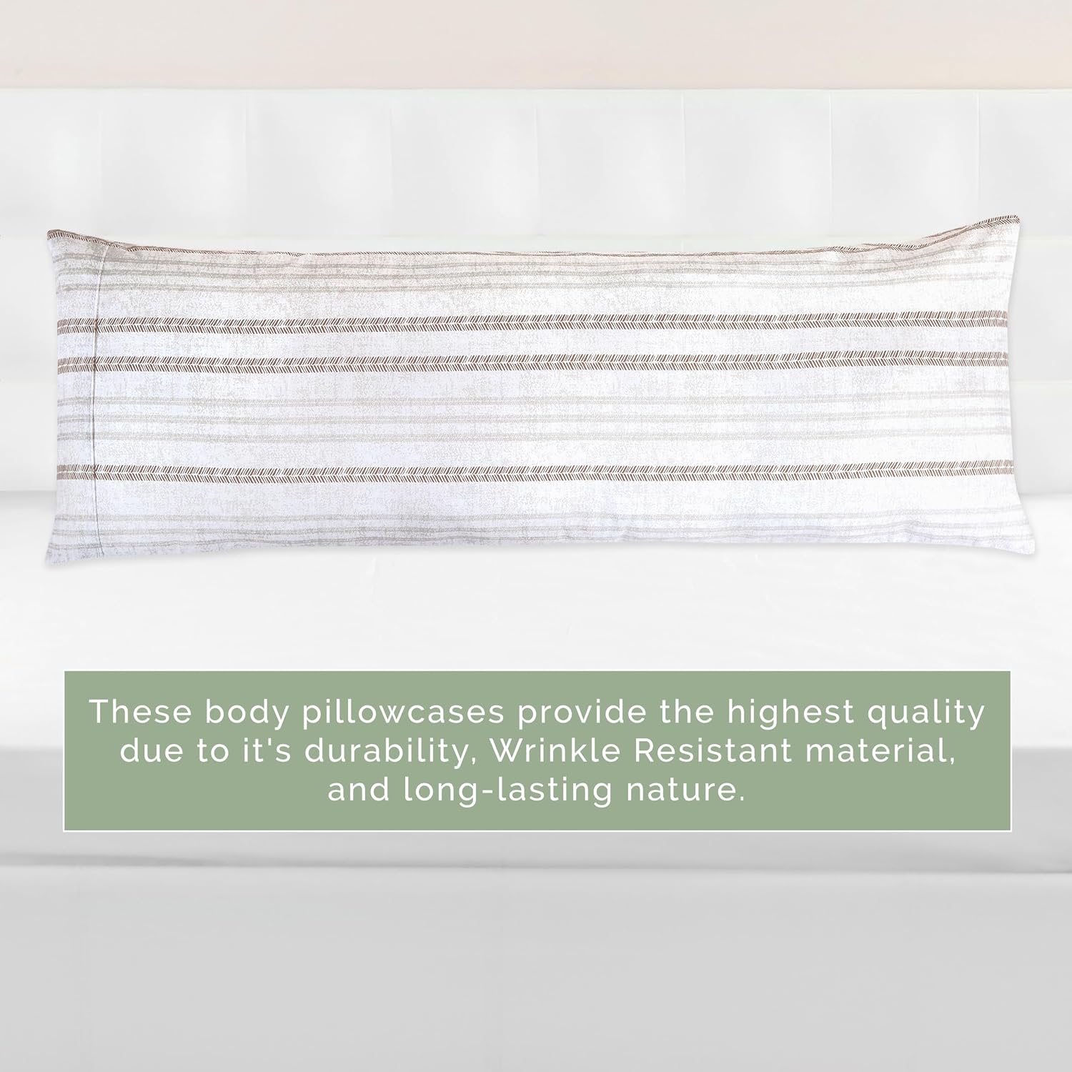 Elegantcomfort Elegant Comfort Ultra Soft 1-Piece Set Striped Print Pillowcases - 1500 Hotel Quality Microfiber, Soft and Smooth Hidden Zip…