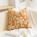 BlissBlush 20x20 Throw Pillow Cover, Mustard Yellow Square Decorative Cushion Cover for Couch Sofa, Floral Tufted Embroidered Velvet…