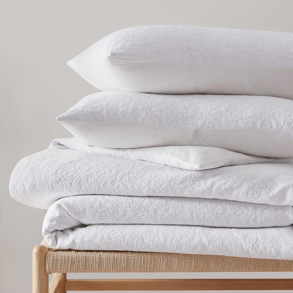 MarthaStewart Martha Stewart - King Duvet Cover Set, Cotton-Rich Plain Weave Bedding w/Matching Pillowcases, Lightweight for Year-Round Com…