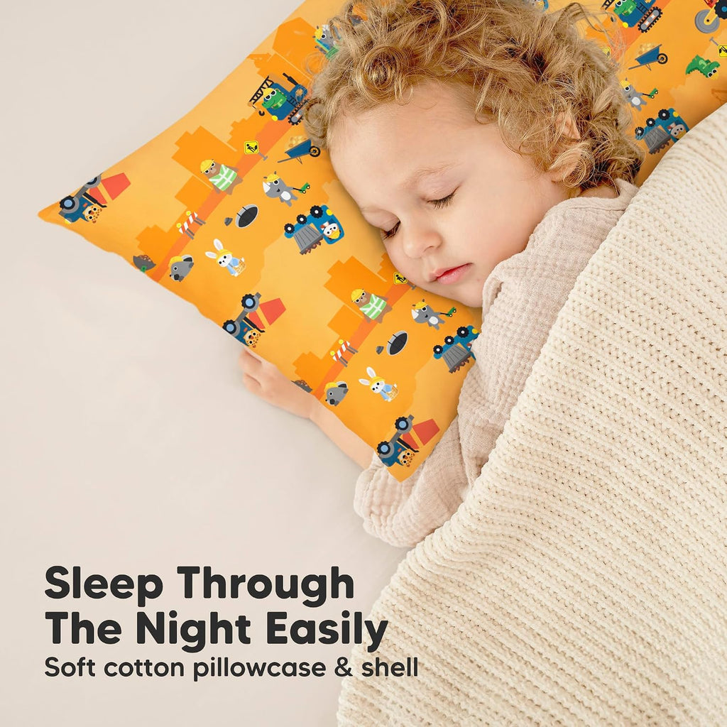 Toddler Pillow with Pillowcase - 13x18 My Little Dreamy Kids Travel Bed Pillows for Sleeping, Organic Cotton Small Pillowcase, Soft &…