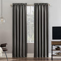 Sun Zero Oslo Theater Grade Extreme 100% Total Blackout Rod Pocket Curtain Panel, Gray, 52"W x 63"L (1 Panel)