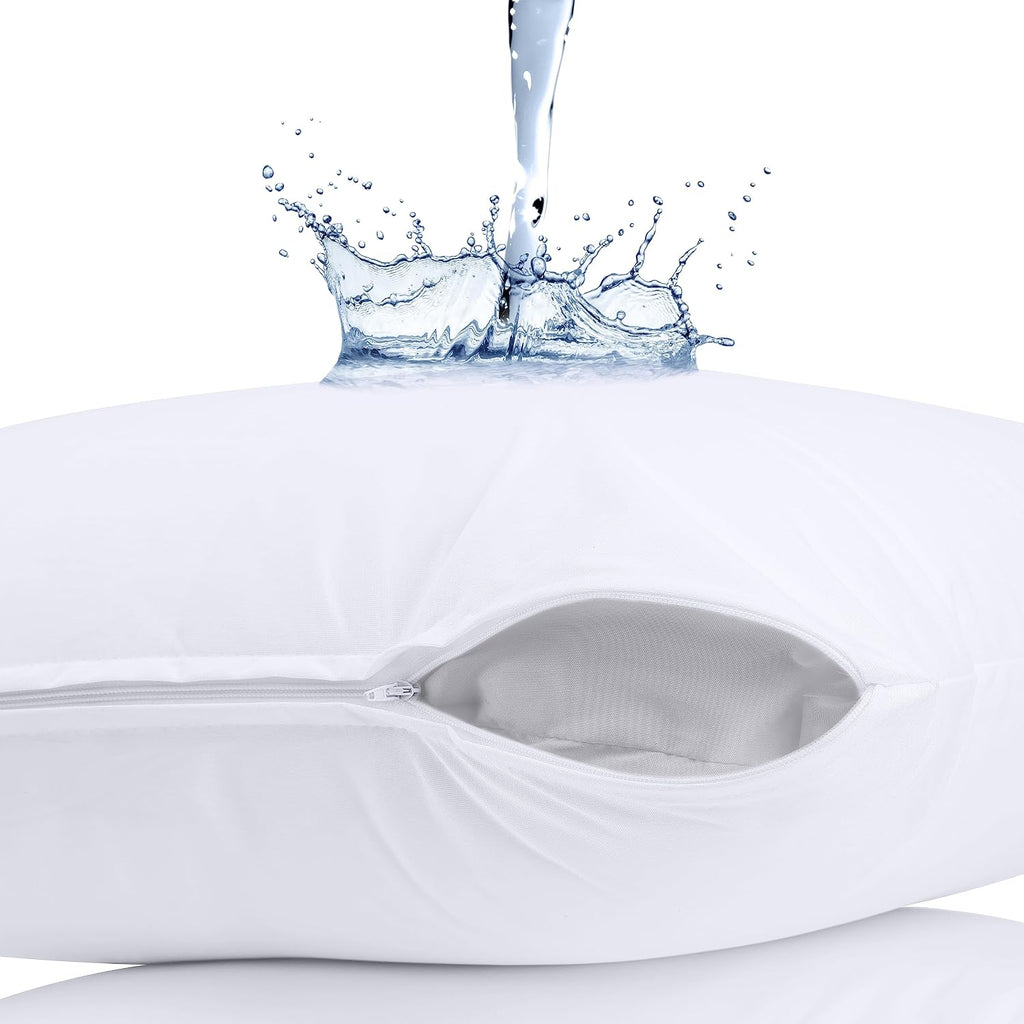 Utopiabedding Utopia Bedding 100% Waterproof Pillow Protectors with Zipper King Size (Set of 40), Bed Bug and Dust Mite Proof Zippered Pill…
