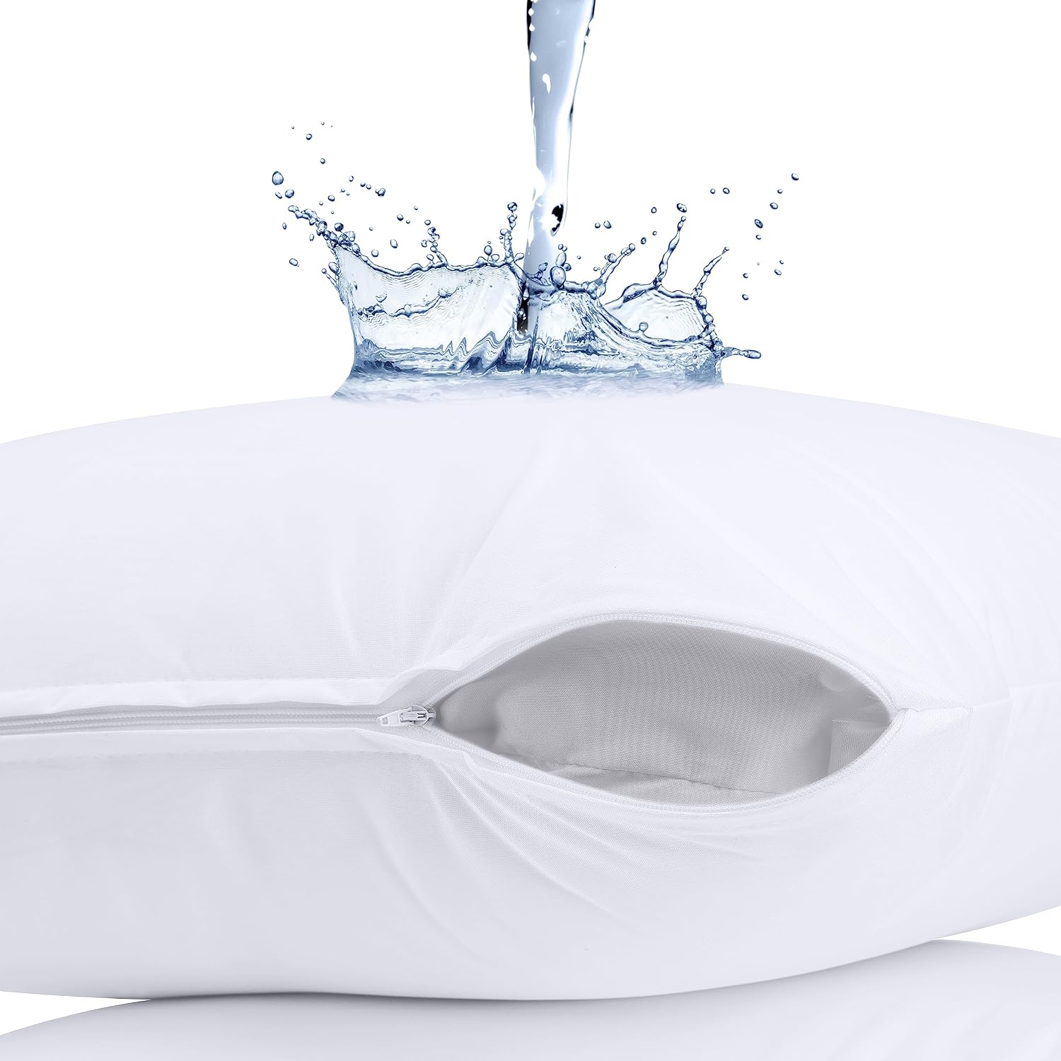 Utopiabedding Utopia Bedding 100% Waterproof Pillow Protectors with Zipper King Size (Set of 40), Bed Bug and Dust Mite Proof Zippered Pill…