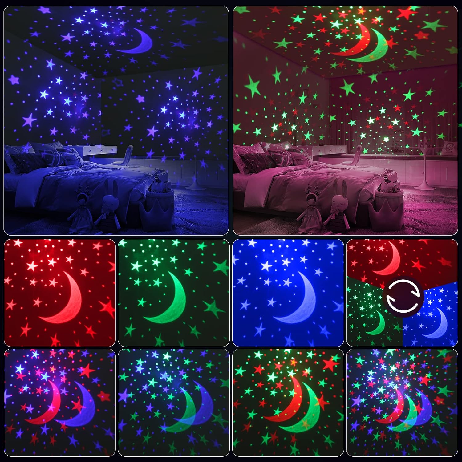 Yachance Baby Night Light Star Projector Night Light projector for Kids Room with Sound Machine White Noise Machine for Sleeping Soother Nu…