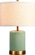 O’Bright Dune - Battery Powered Table Lamp, Rechargeable Cordless Ceramic Lamp, Full-Size 19.5 Inch Height, Dimmable, Smart Safety…