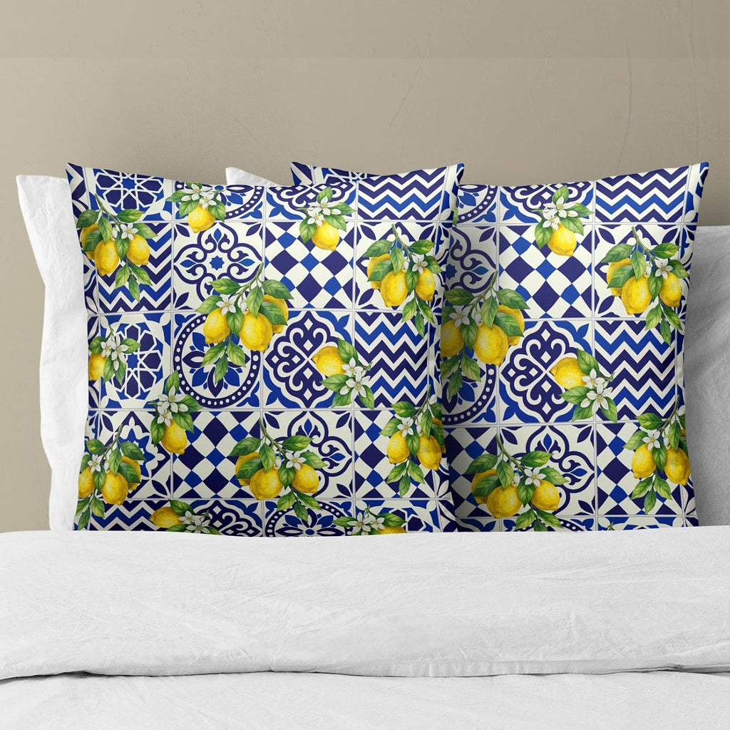 Lemon Mexican Tilt Pillow Covers 22x22 Inch Set of 2 Lemon Decor Italian Gifts Throw Pillow Cases Spring Summer Party Holiday Decorative…