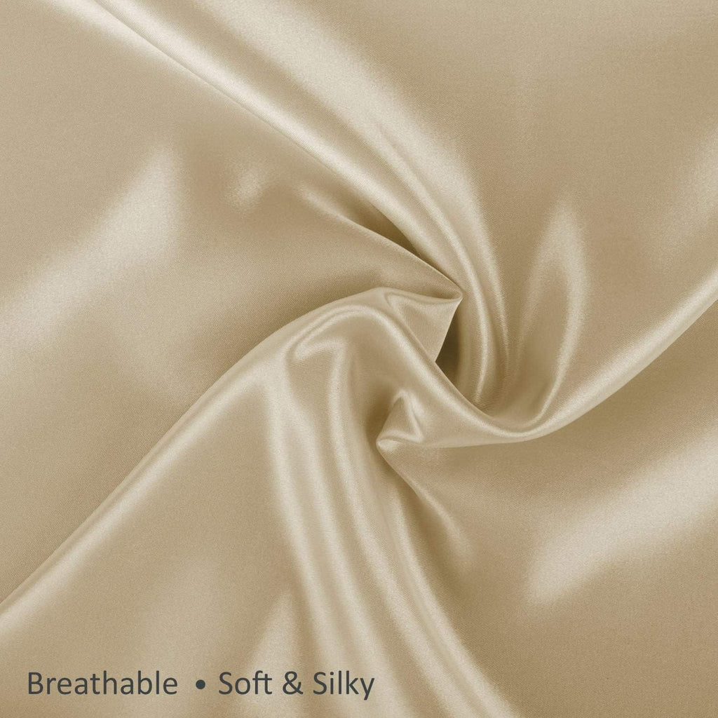 Blissford Satin Pillowcase with Zipper, for Hair and fabric comfort, Feels Soft and Cool Like a Silk Pillowcase, Satin Pillow Cases 2…