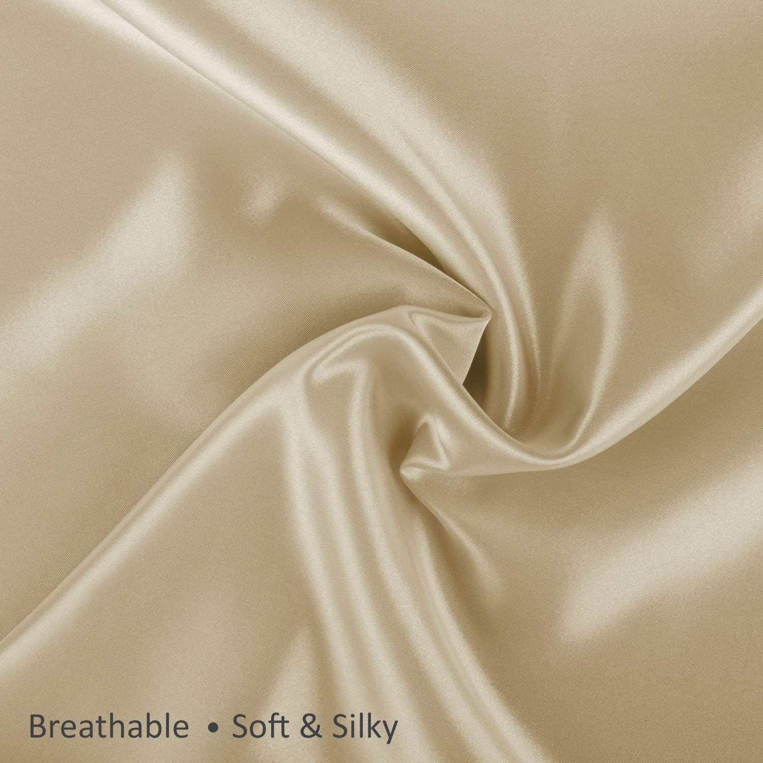 Blissford Satin Pillowcase with Zipper, for Hair and fabric comfort, Feels Soft and Cool Like a Silk Pillowcase, Satin Pillow Cases 2…