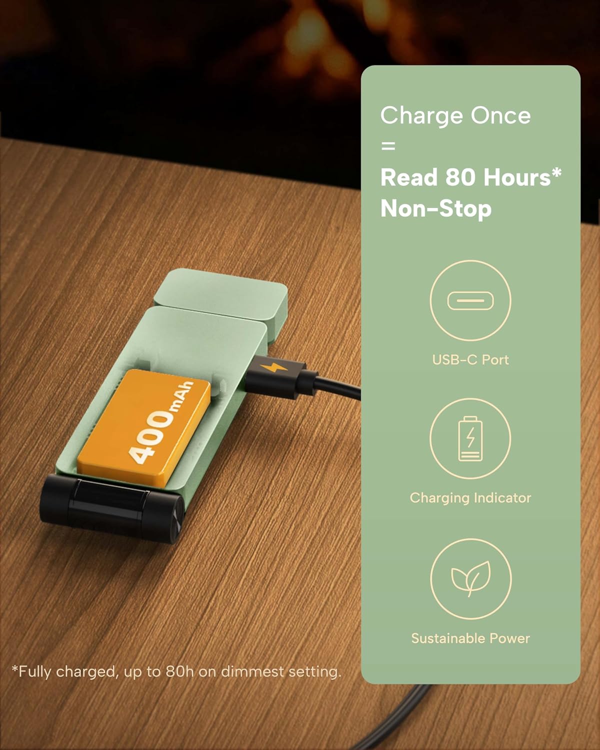 86Lux Book Light, Rechargeable Clip-On LED Reading Light for Bed & Night Use - 3 Color Temperatures with Stepless Dimming, Ultralight Bookm…