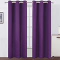 Lemomo Blackout Curtains 42 x 84 Inch/Purple Curtains Set of 2 Panels/Room Darkening Curtains for Living Room and Bathroom 84 Inch silver