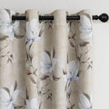 Myskyhome MYSKY HOME Floral Blackout Curtains 90 Inches Length 2 Panels Set - Black Out Thermal Insulated Privacy Protect Modern Spring Flo…
