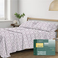 THREAD SPREAD 100% Organic Cotton Sheets Twin XL Size - Organic Cotton Percale Weave Sheet Set (3 PC, Paisley), Soft, Cooling, Crisp &…