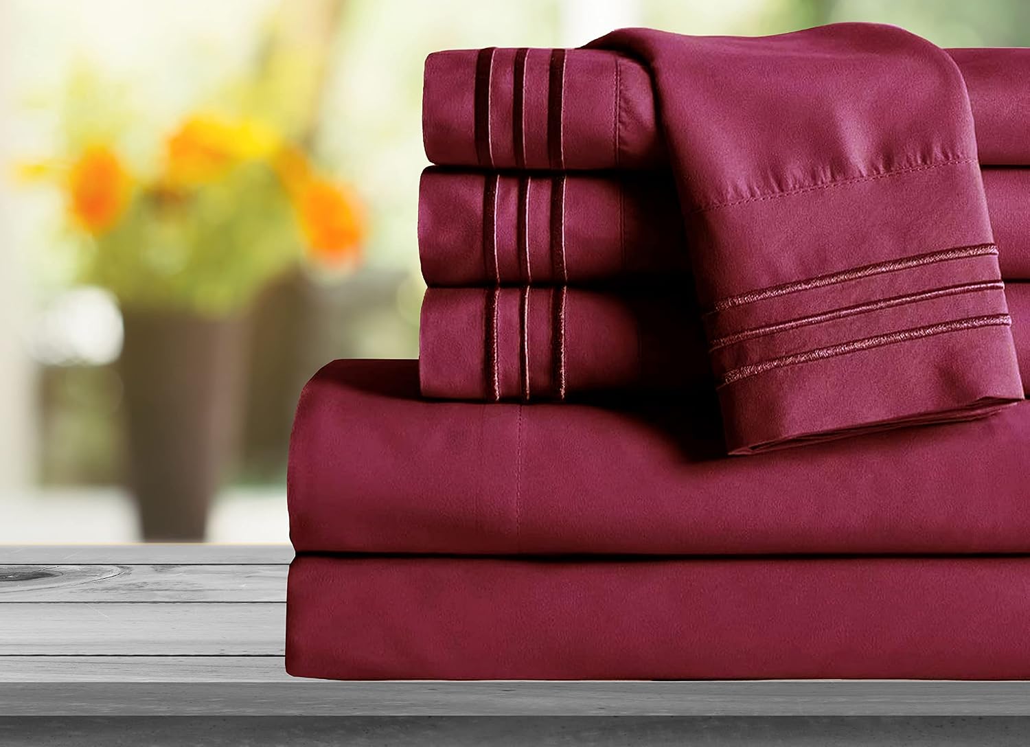 MocassiLuxuryBedding Mocassi Cali King Sheet Set - Luxury Hotel 1800 Premier Bedding Sheets & Pillowcases - Ultra Soft Breathable & Cooling…