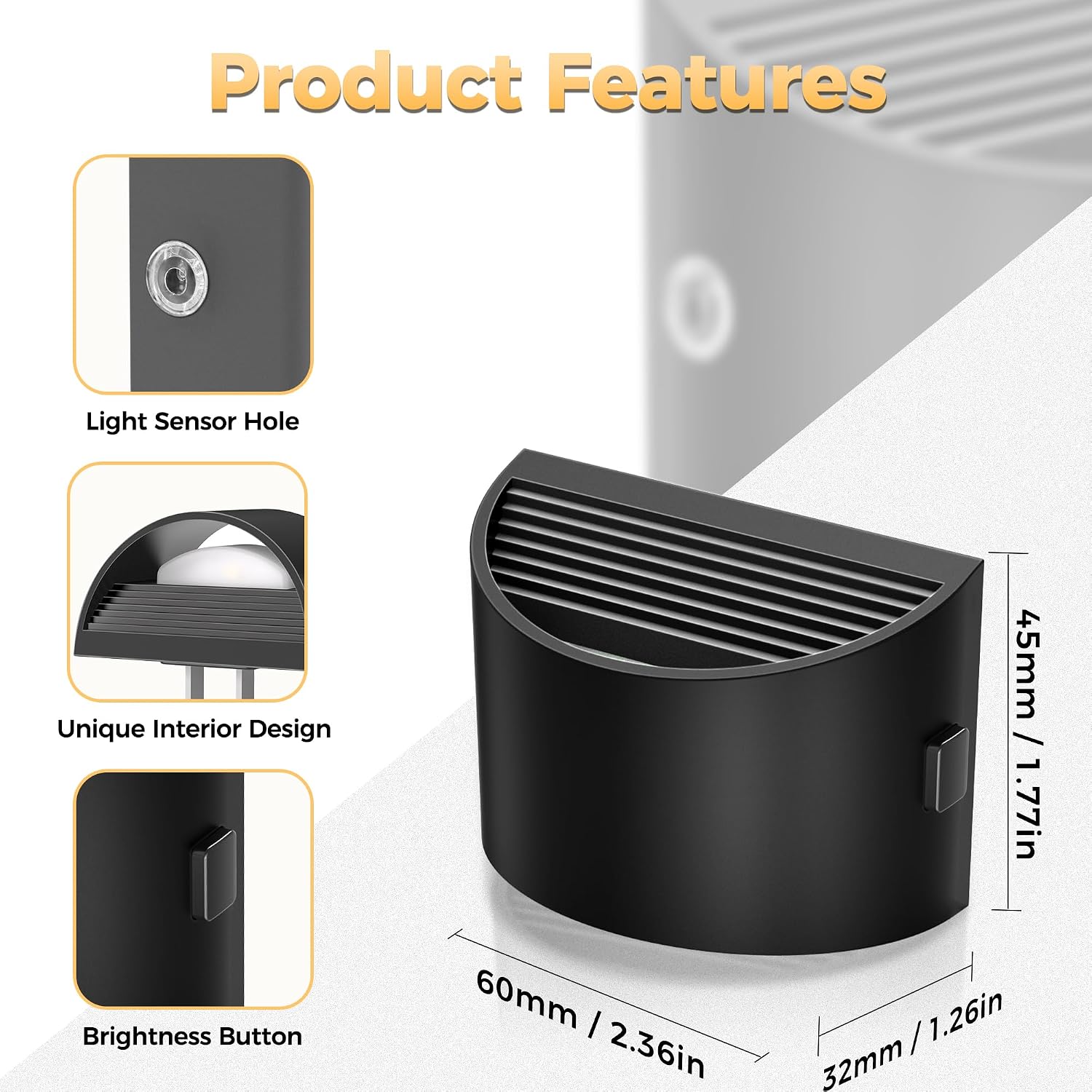 DORESshop LED Night Light[2 Pack], Night Lights Plug into Wall, Plug in Night Light with 3 Color Temperatures, Dusk to Dawn Sensor, Nightli…
