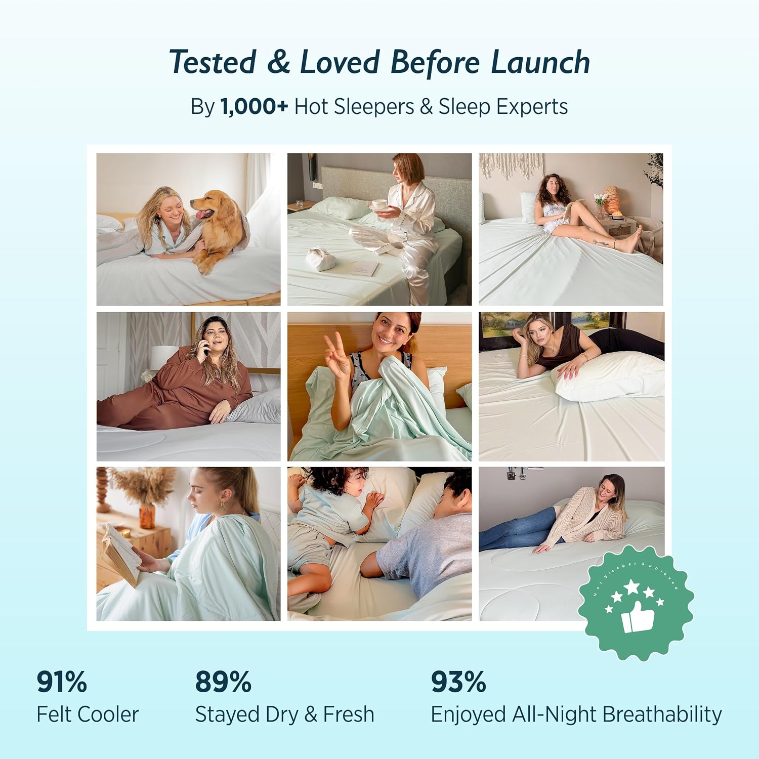 Breescape Cooling Pillow Cases Standard/Queen Size - BlendTekTM Dry & Cool Technology for Hot Sleepers and Night Sweats, Soft & Smooth Pillo…