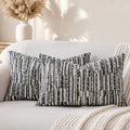 amoment a moment Boho Throw Pillow Covers Set of 2, Striped Decorative Rustic Farmhouse Pillow Cases, Aesthetic Modern Home Decor Couch Cushi…