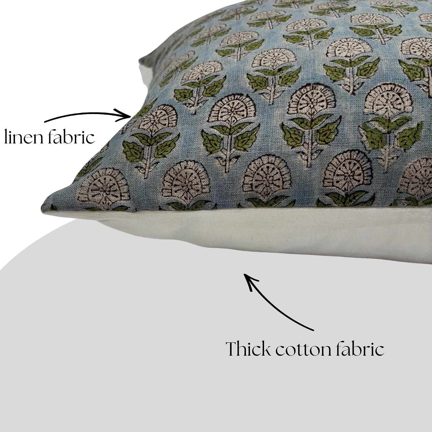 LineandLoop Linen Throw Pillow Covers 20x20 inch Floral Pillows Stripe Spring Decorative Pillow Covers for Living Room, Bedroom 0 Count 2 i…