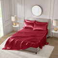 Madisonpark Madison Park Essentials Satin Sheet Set Luxury and Silky with Natural Sheen, Elastic 14" Pocket fits up to 16" Mattress, All Ar…