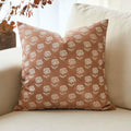 Domvitus Floral Pillow Covers 18x18 Throw Pillow Covers Decorative Block Floral Print Vintage Pillow Cover for Living Room Couch Bed, Brown…
