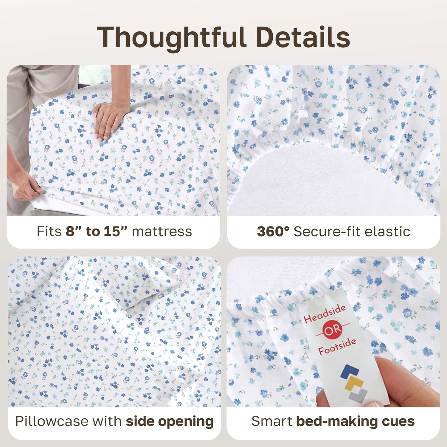 CaliforniaDesignDen California Design Den Soft Twin Size 100% Cotton Sheet Sets, 400 Thread Count Good Housekeeping Award Winner, Smooth Sa…
