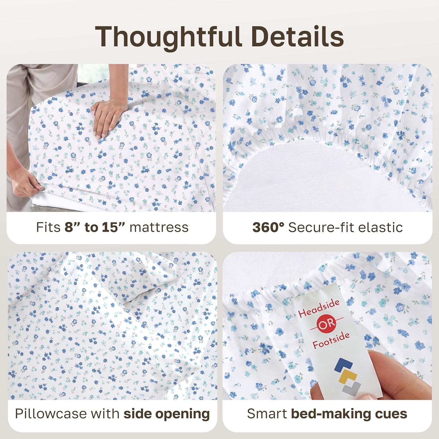 CaliforniaDesignDen California Design Den Soft Twin XL 100% Cotton Sheet Sets, 400 Thread Count Good Housekeeping Award Winner, Smooth Sate…