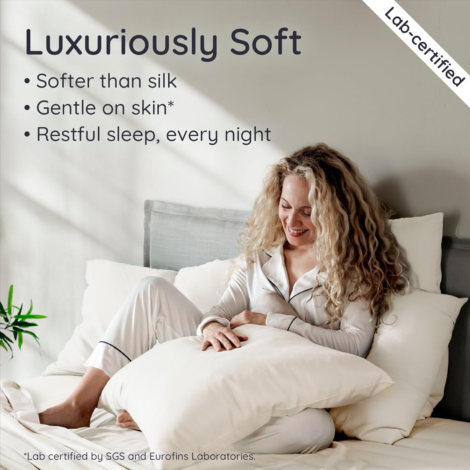 Bambaw 100% Viscose Derived from Bamboo Pillowcase Standard Size – Set of 2 Cooling Pillow Cases for Hot Sleepers with Envelope Closure, Br…