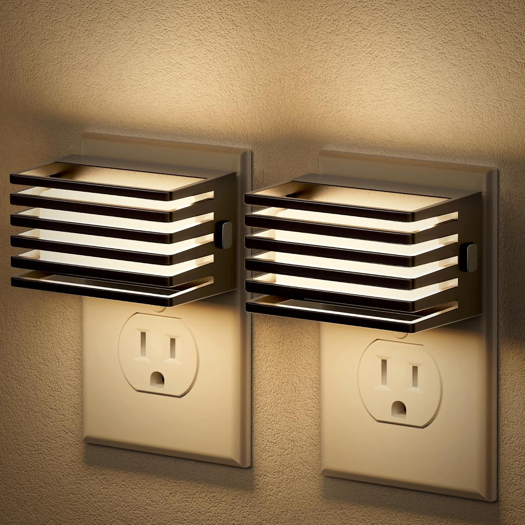 JandCase LED Night Light, [2 Pack] Night Lights Plug into Wall with Dusk to Dawn Sensor, Dimmable Plug in Night Light, Adjustable…