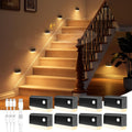 NIORSUN Motion Sensor Stair Lights Indoor, 8 Pack Rechargeable Wireless Step Lights with 3 Color Temperatures, 1200mAh Battery, Magnetic…