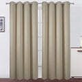 Lemomo Beige Thermal Blackout Curtains/52 x 95 Inch/Set of 2 Panels Room Darkening Curtains for Bedroom 95 Inch silver