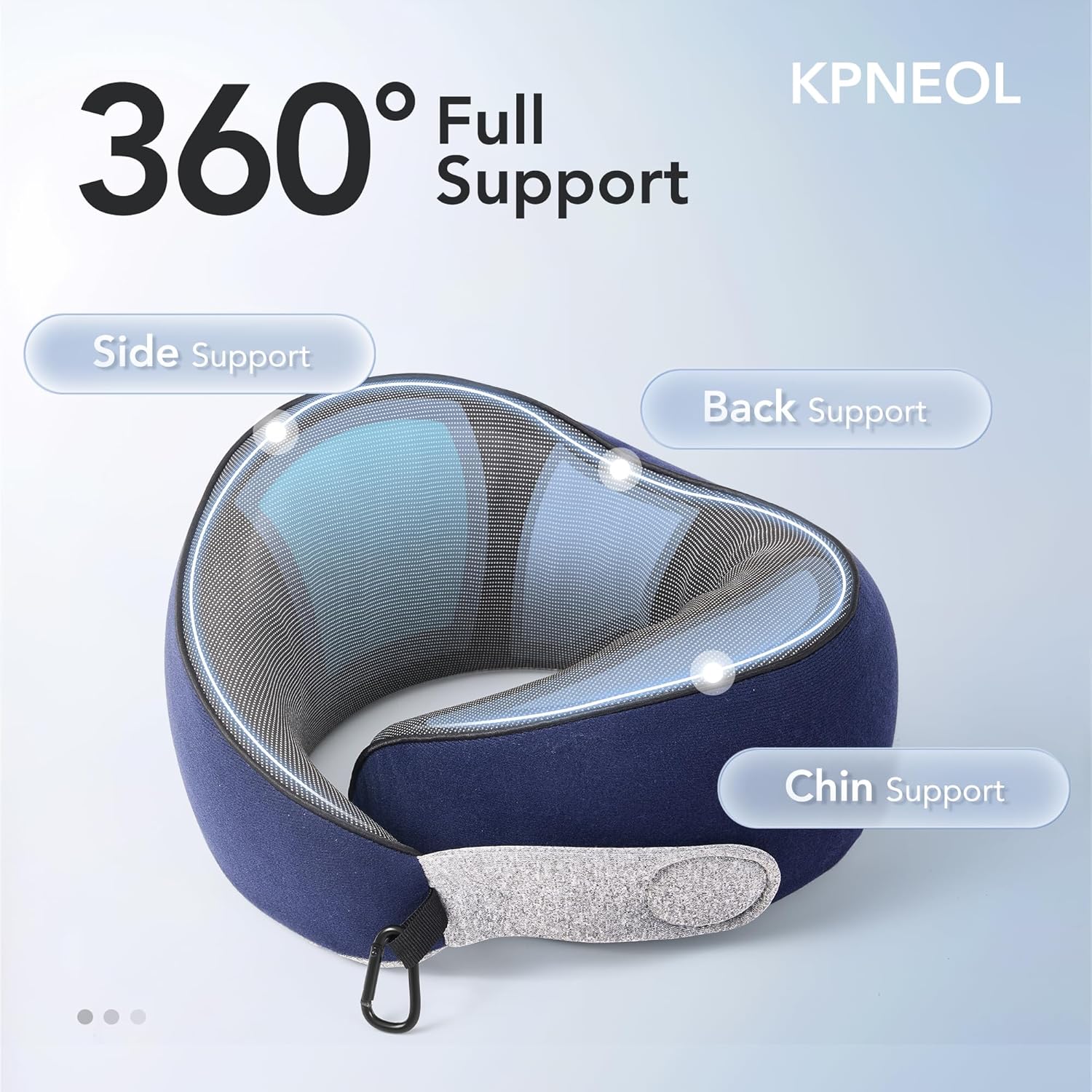 KPNEOL Travel Pillow, 100% Pure Memory Foam Travel Neck Pillow Airplane Neck Support Ergonomic Design for Traveling Suitable for…