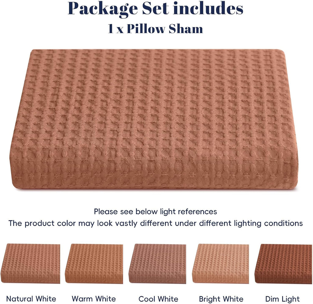 Phf Ultra Soft Waffle Weave Body Pillowcase with Zipper, No Insert, 1Pack 20" x 54" Pillow Sham, Breathable & Skin-Friendly Body Pillow cas…