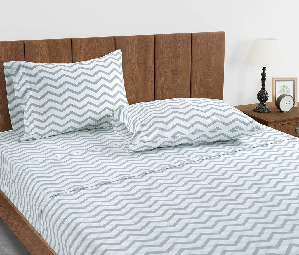 LANE LINEN 100% Organic Cotton Twin Fitted Sheet, 2-Piece Set (1 Fitted Sheet, 1 Pillowcase), Percale Weave, Lightweight, Ultra Soft…