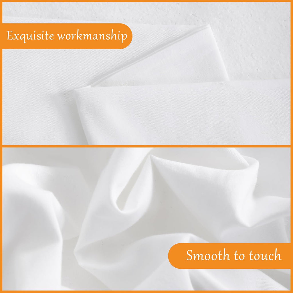 Ntbay Queen Cotton Pillowcases - Envelope Closure 20x30 Pillowcases Set of 2, Breathable and Soft Bed Pillow Cases, Cream Cotton