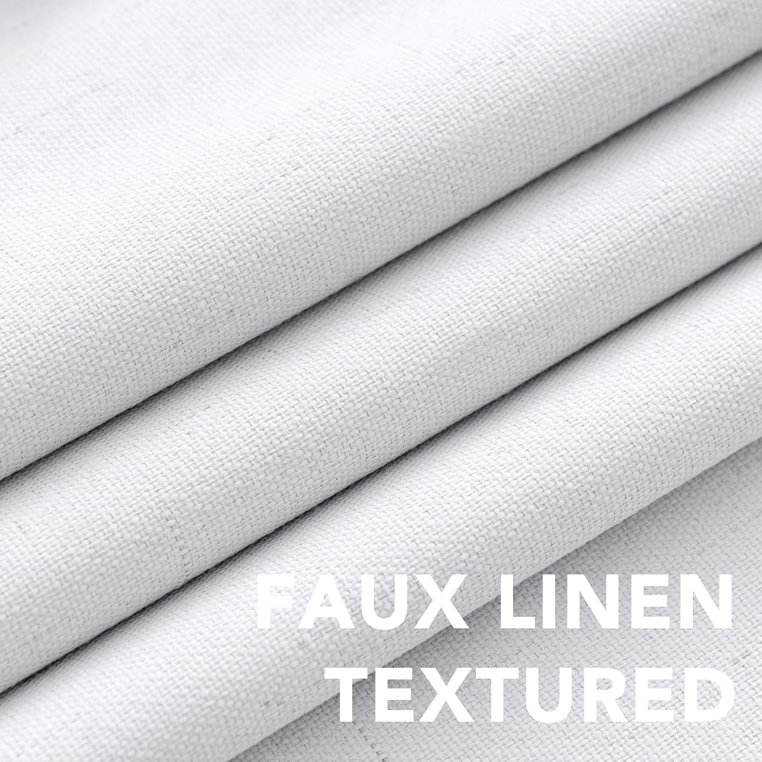 H.VERSAILTEX 108 inch Curtains, Linen Blackout Curtains 100% Absolutely Blackout, Thermal Insulated Textured Linen Look Curtain Draperies…