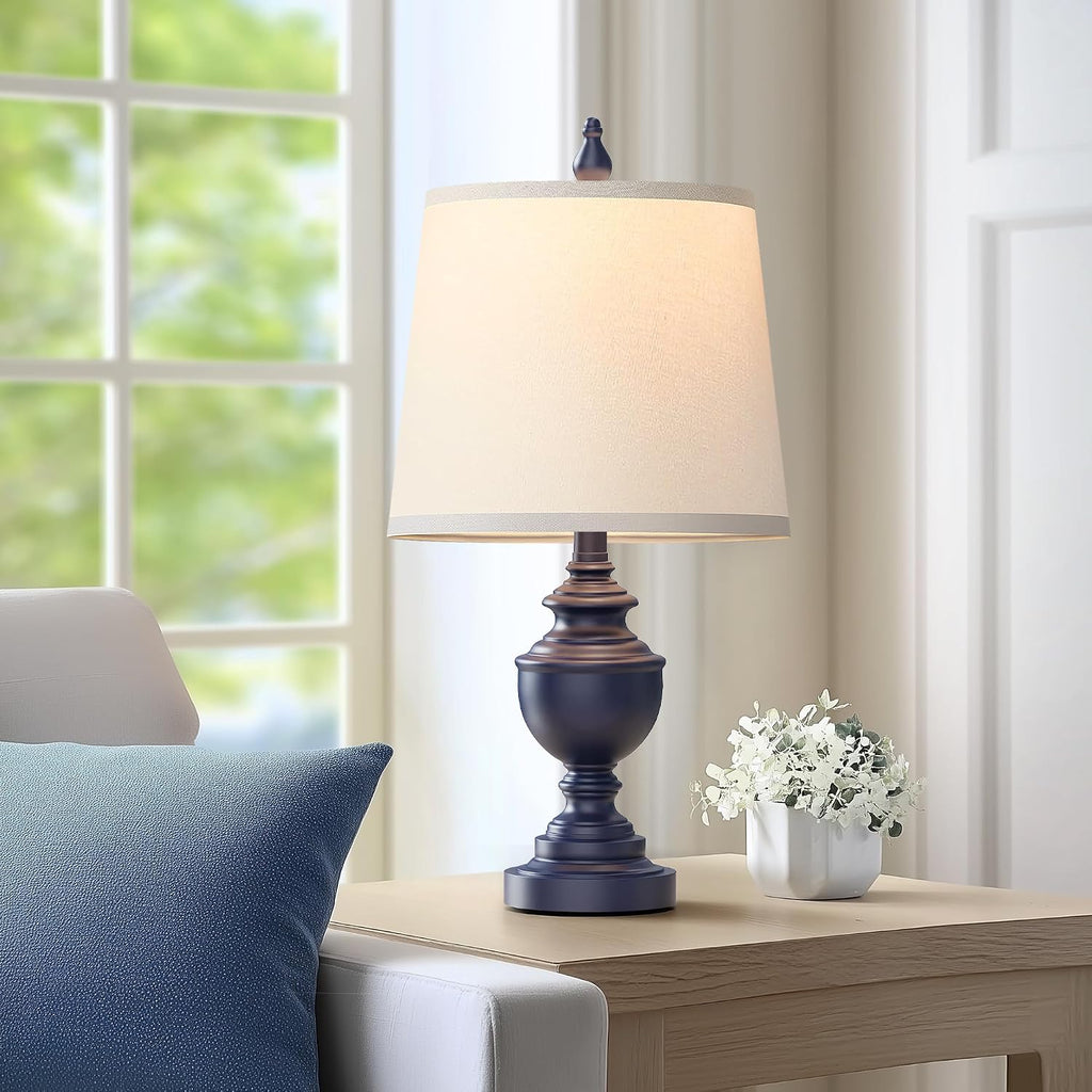 PARTPHONER Retro Table Lamps Set of 2, Bedside Lamp for Bedroom Rustic Farmhouse Table Lamps for Living Room, Vintage Nightstand Lamps…