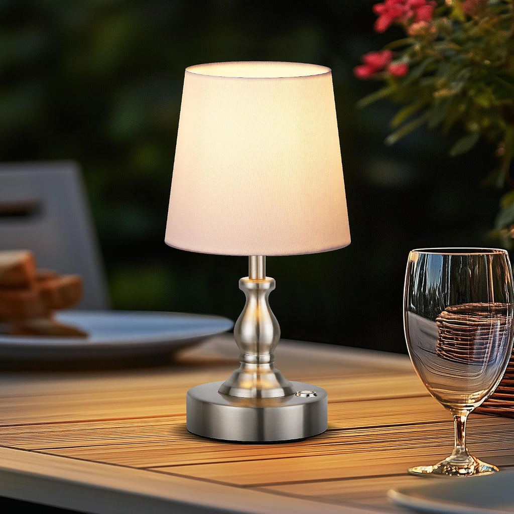 PARTPHONER Mini Cordless LED Table Lamp, 5200mAh Rechargeable Battery Operated Lamp, 3-Level Brightness, Touch Dimmable Desk Lamp…