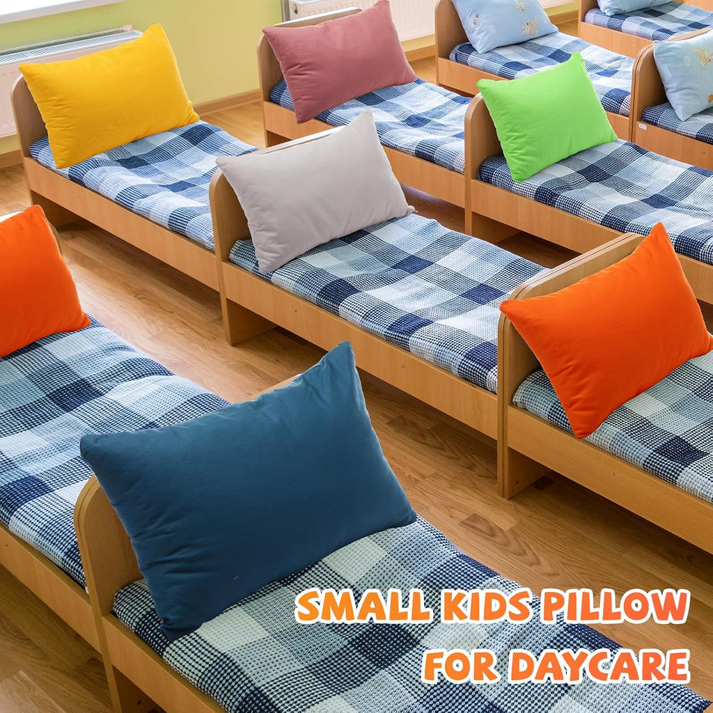 Kigley 6 Pack Mini Pillows for Daycare 9.1 x 13.8'' Small Travel Soft Breathable Cotton Pillow for Kids School Nap Travel Pet Neck Lumbar…