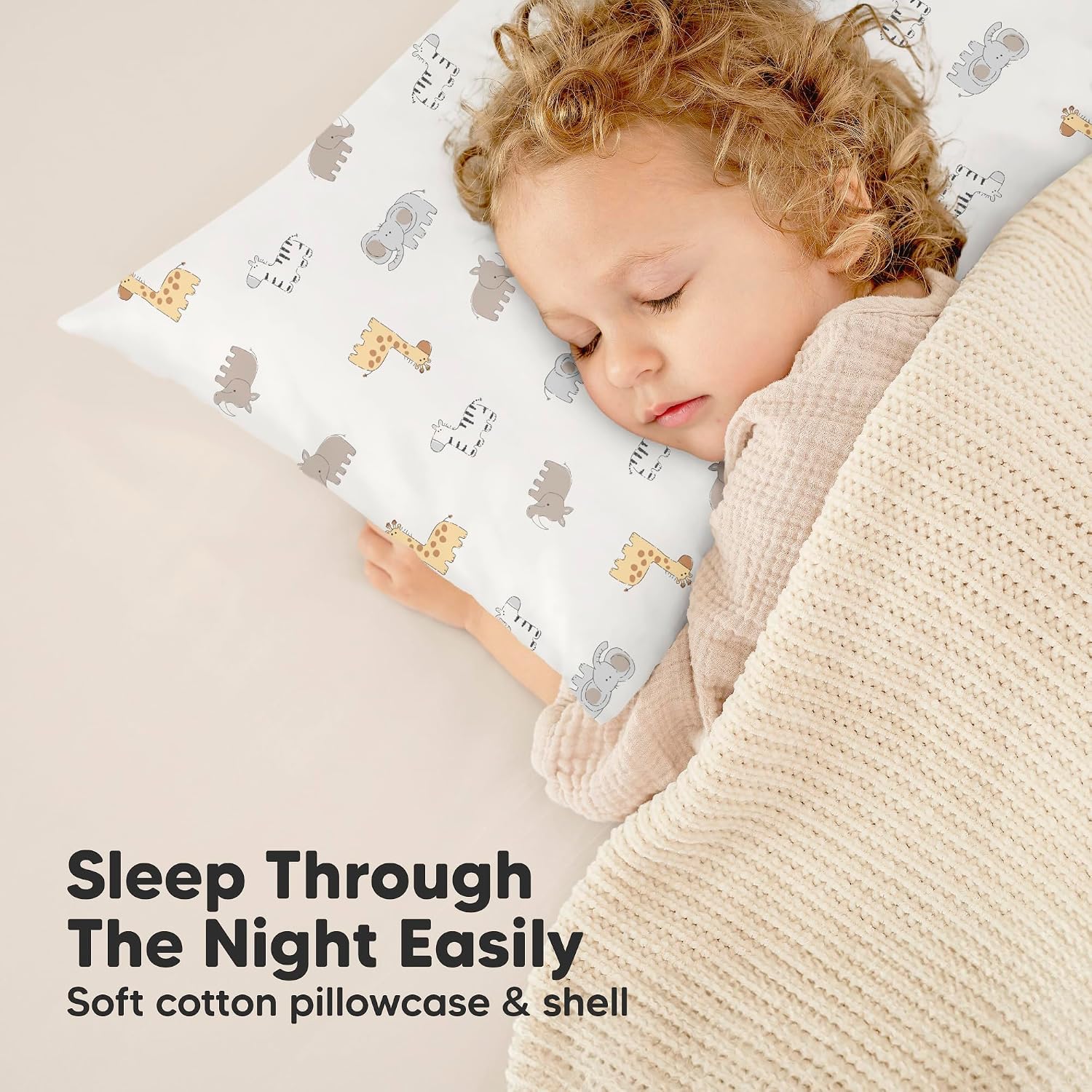 Toddler Pillow with Pillowcase - 13x18 My Little Dreamy Kids Travel Bed Pillows for Sleeping, Organic Cotton Small Pillowcase, Soft &…