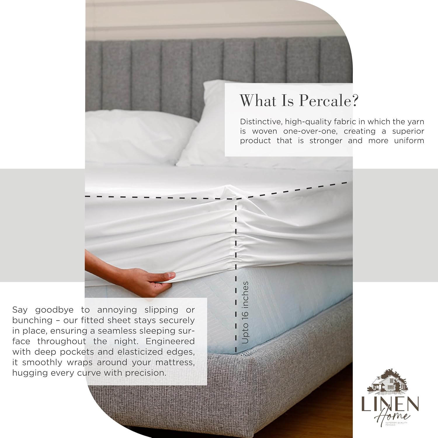 Linenhome Linen Home 2-Pack King Sheet Set, 100% Cotton Percale Bedding, 8-Piece Value Bundle, Deep Pocket Cooling Bed Sheets for Hot Sleep…