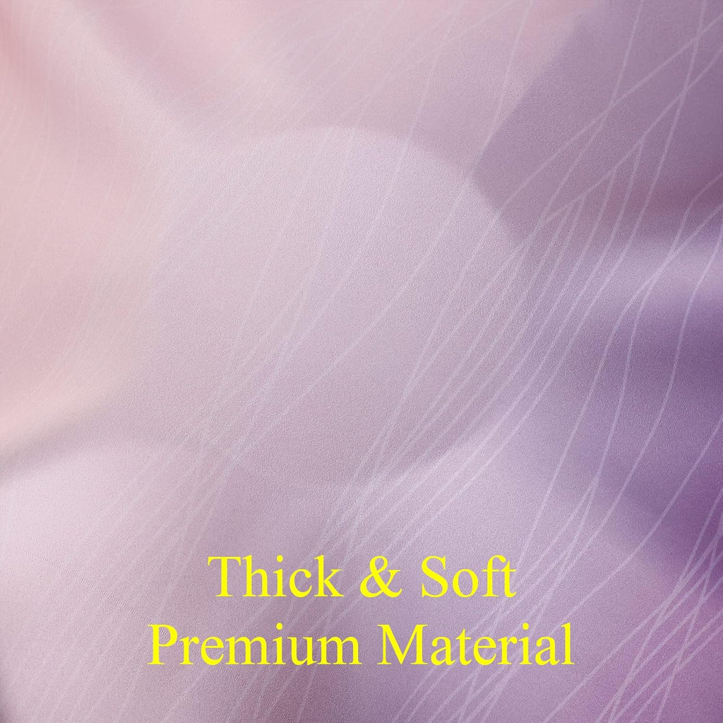 Estelartextiler Pink&Purple Curtains 63 Inch Length 2 panels, Full Light Blocking Ombre Blackout Curtains for Kids Room, Thermal Insulated…