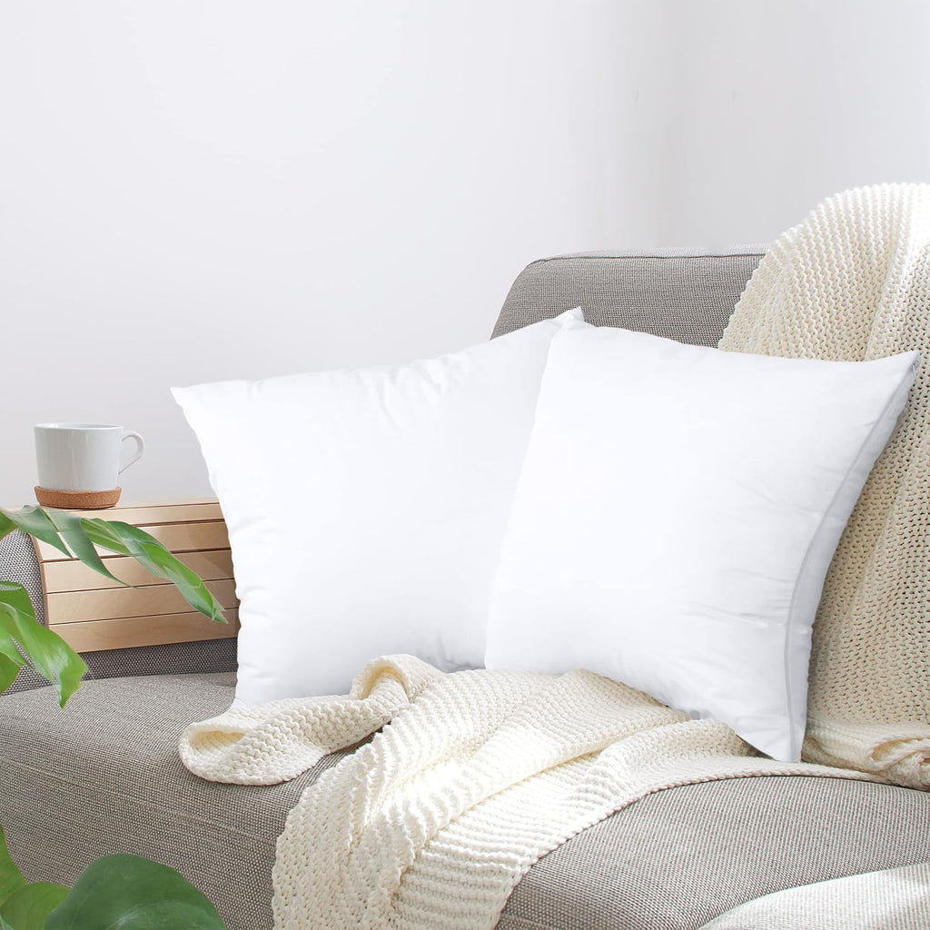 Utopiabedding Utopia Bedding 4 Pack Waterproof Throw Pillow Protectors with Zipper 26 x 26 Inches (White), Bed Bug Proof Pillow Case Covers…