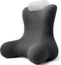 COZYFUZY Reading Pillow for Floor & Bed Use - 22" Ergonomic Backrest with Built-in Neck Support and Contoured Arms, Memory Foam Sitt…