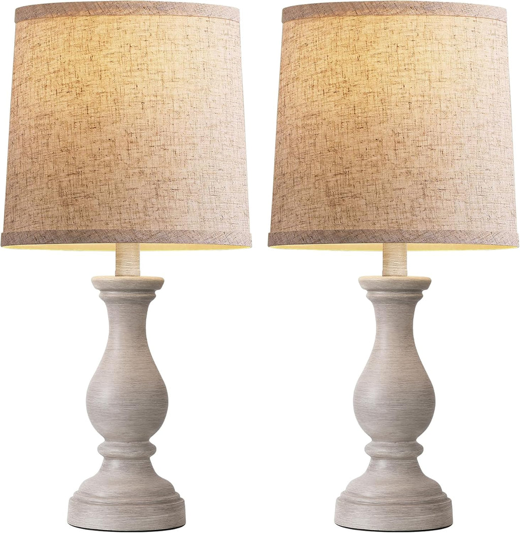 Seealle Farmhouse Table Lamps Set of 2 - Rustic Bedroom Lamps for Living Room, 22" Boho Bedside Lamp for Night Stands End Table Office…