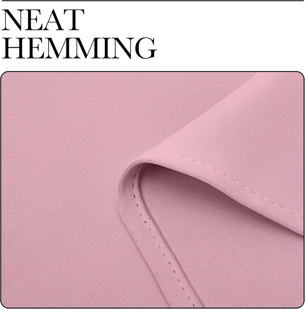 NICETOWN Window Curtain Panels, Thermal Insulated Solid Grommet Blackout Draperies/Drapes for Basement (Crystal Pink, 1 Pair, 29 by 45-inch)